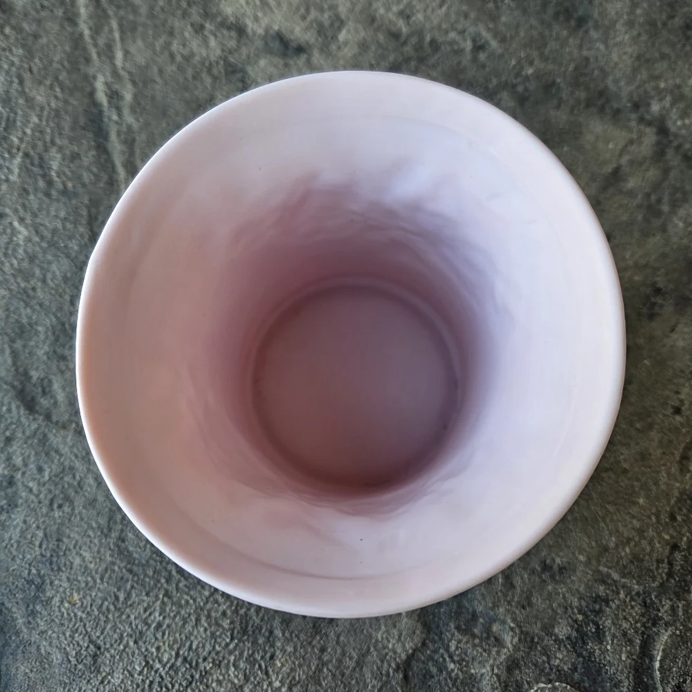 Vintage Teleflora  Pink Bisque Needlepoint Style Ceramic Vase